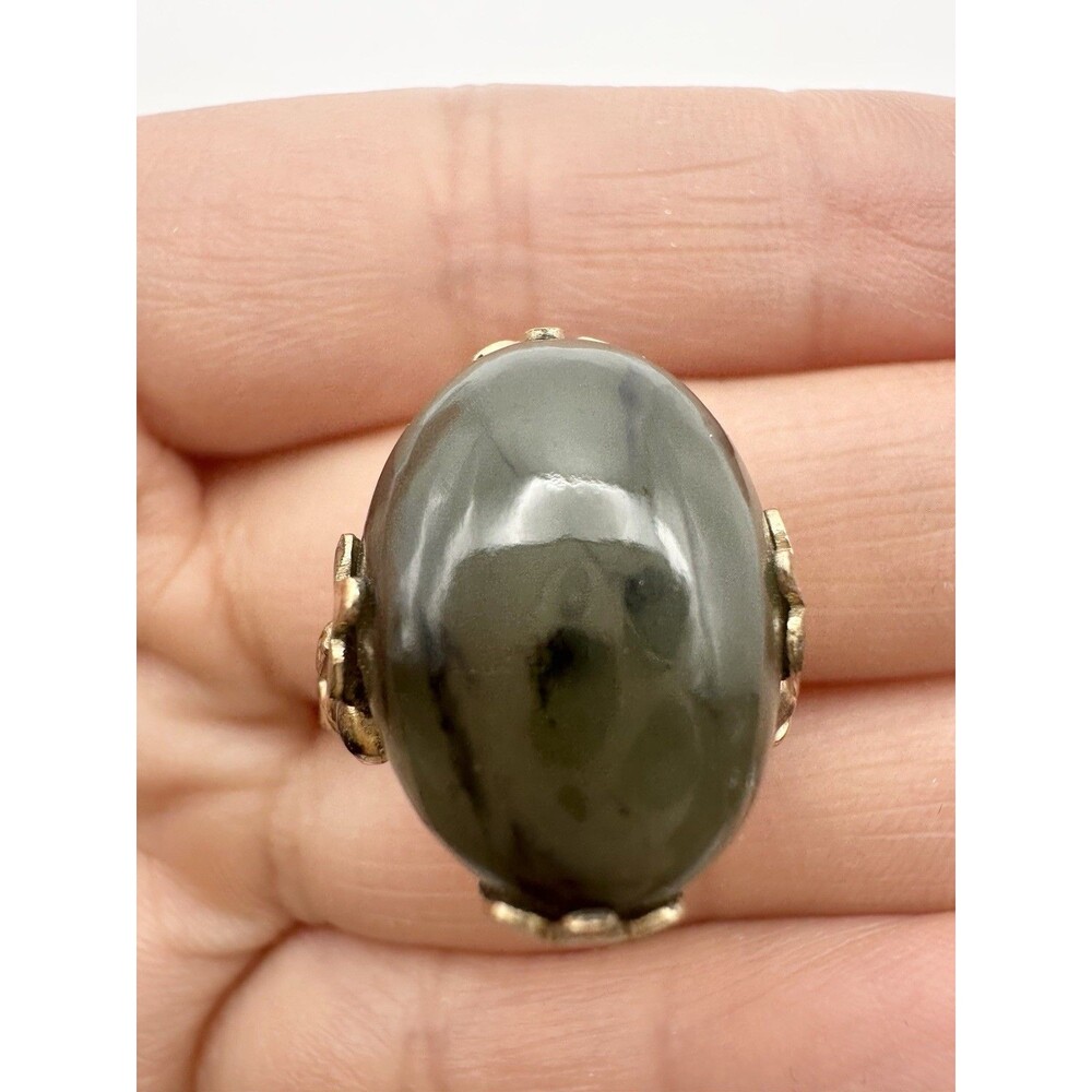 Jade Clark And Coombs 10k Gold Filled Art Deco Bow Ring Size 5.25